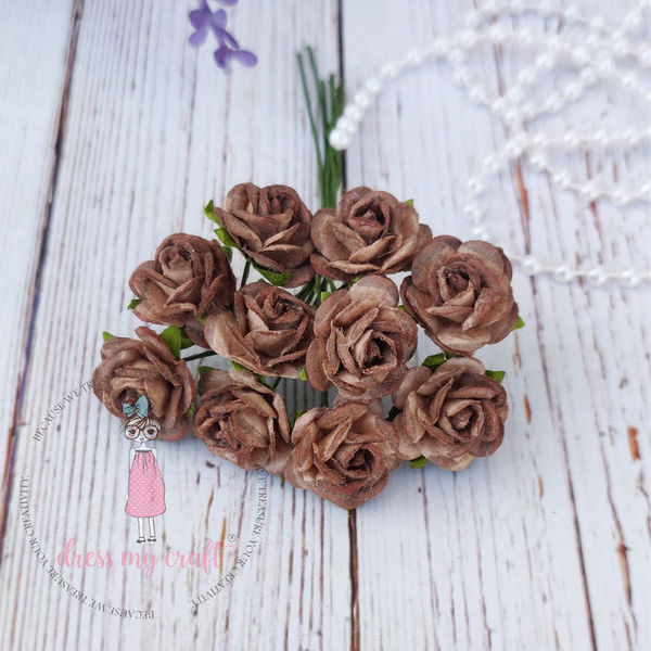 Micro Mini Roses - Coffee Brown