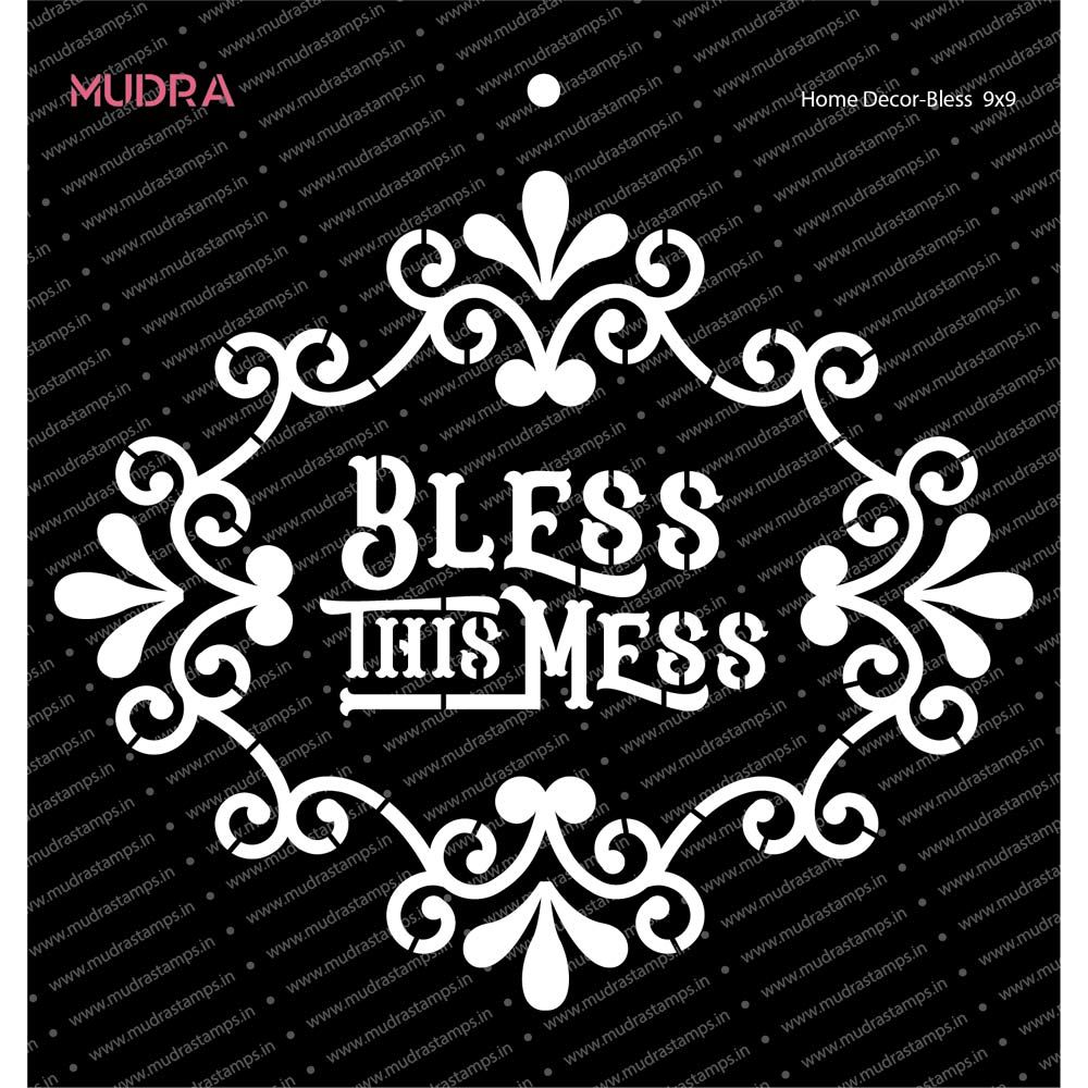 Home Decor-Bless Stencil