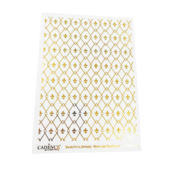 Metal Leaf Background Rice Paper A3 (Model No 031 )