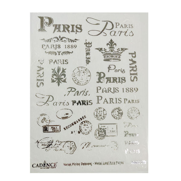 Metal Leaf Background Rice Paper A3 (Model No 033-Silver)