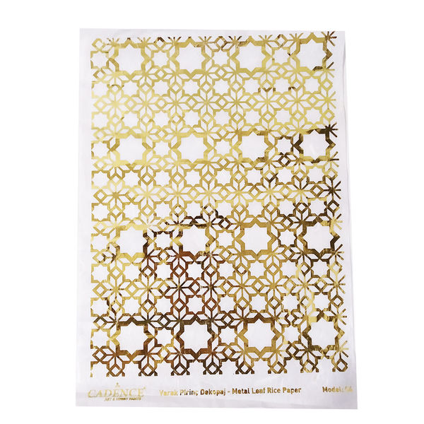 Metal Leaf Background Rice Paper A3(Model No 04)