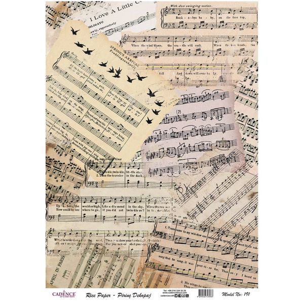 Metal Leaf Background Rice Paper A3 (Model No 191)