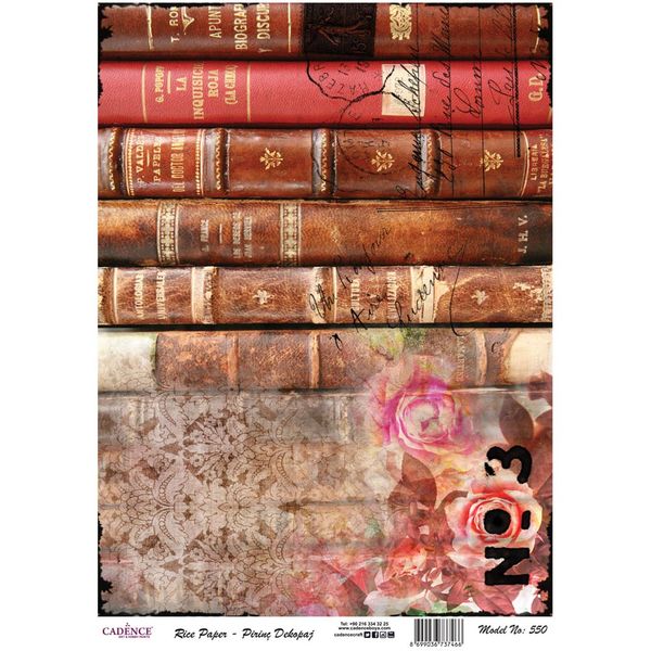 Metal Leaf Background Rice Paper A3 (Model No 550)