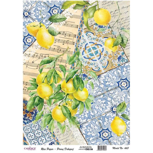 Metal Leaf Background Rice Paper A3 (Model No 663)