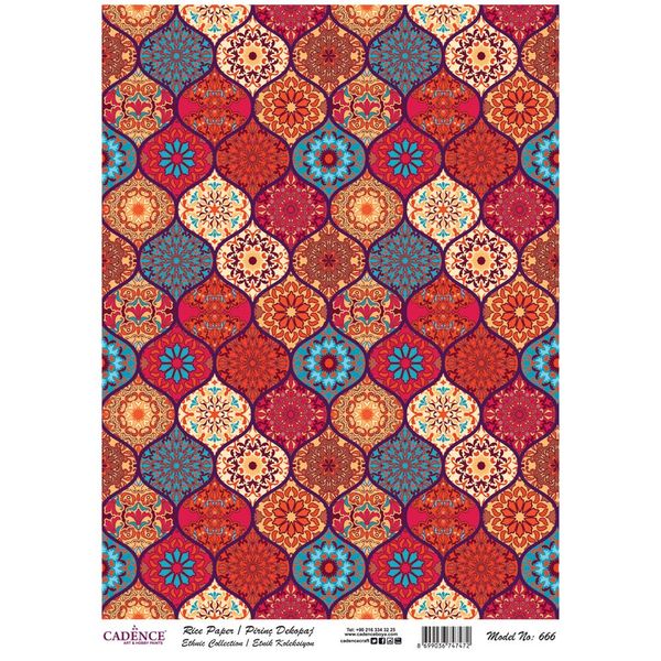 Metal Leaf Background Rice Paper A3 (Model No 666)