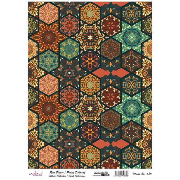 Rice Decoupage Paper - A3 Size (Model No 680)
