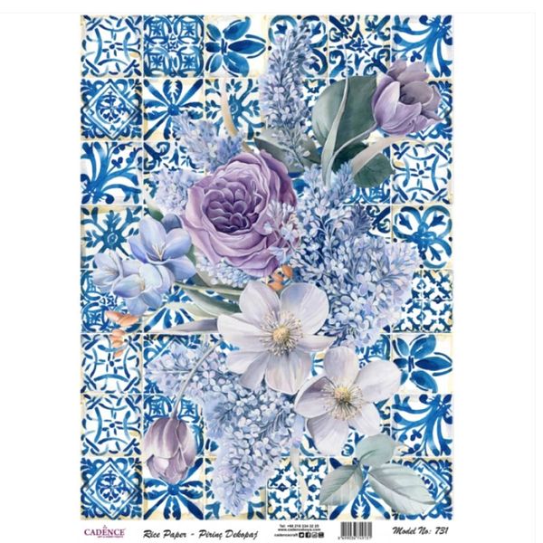 Rice Decoupage Paper - A3 Size (Model No 731)
