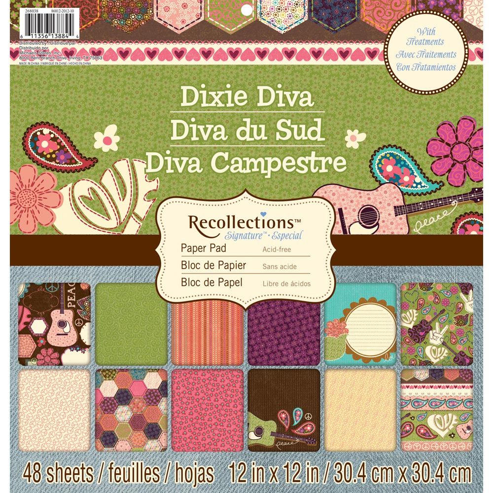 DIXIE DIVA 12" x 12" Paper Pad