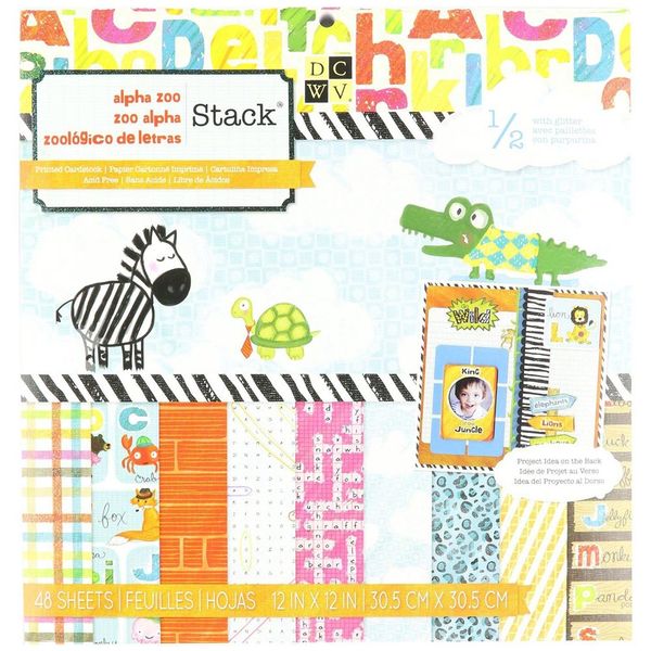 Alpha Zoo 12" x 12" Paper Pad