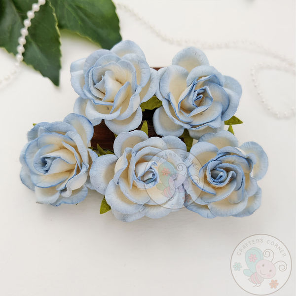 Curved Roses 35 MM - Ice Blue Combo – CRAFTERS CORNER
