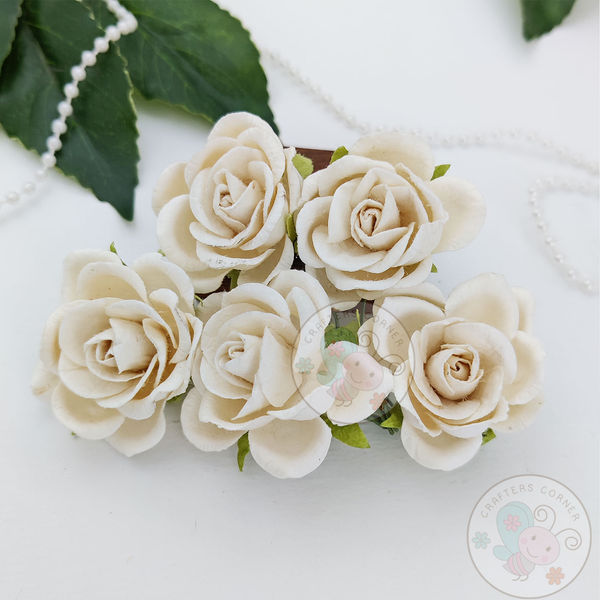 Curved Roses 35 MM - Ivory