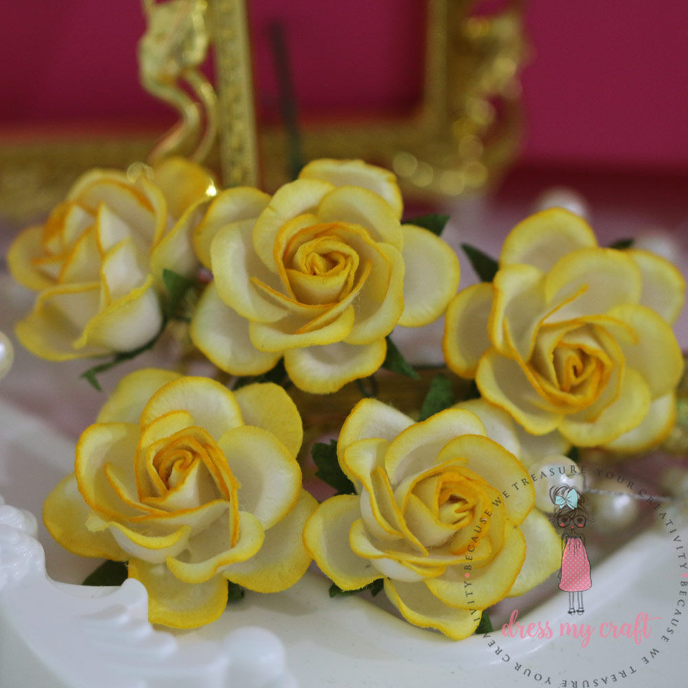 Curved Roses 35 MM - Yellow