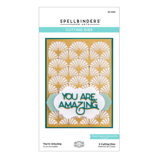 YOU'RE AMAZING ETCHED DIES FROM THE RIGHT WORDS COLLECTION BY BECCA FEEKEN