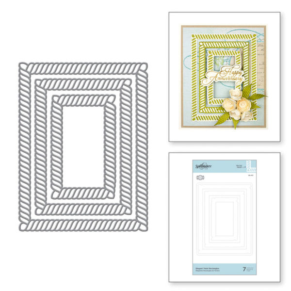 Elegant Twist Rectangles Etched Dies from the Elegant Twist Collection by Becca Feeken