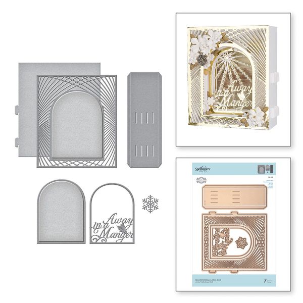 Grand Christmas Lattice Arch Etched Die