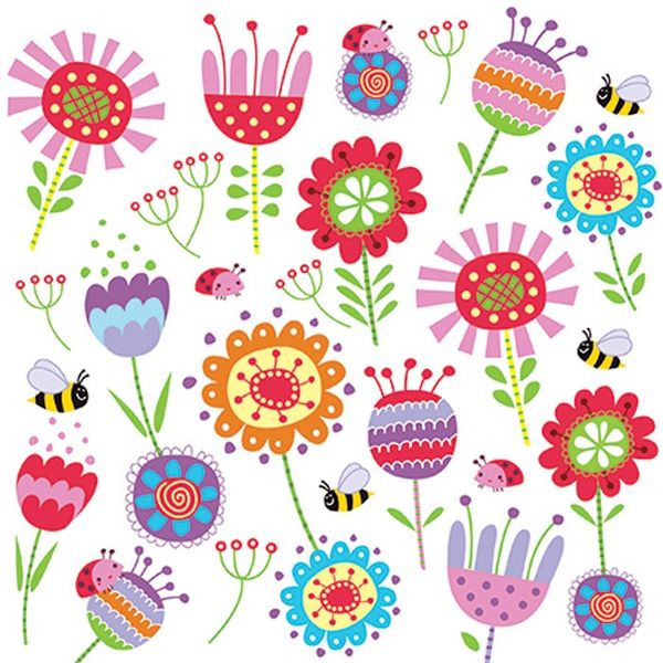 Napkin - Cheerful Meadow (Decoupage Napkin)