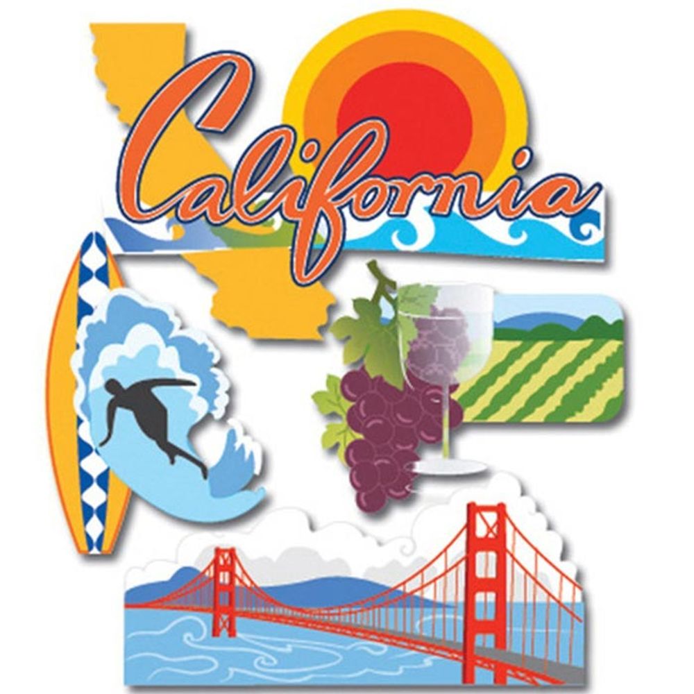 California 3D Sticker