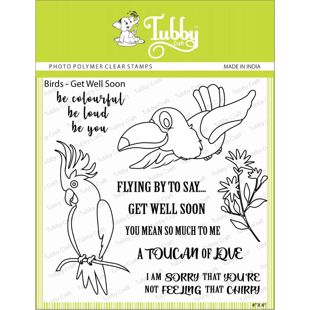 Bird - Get Well Soon - Stamp