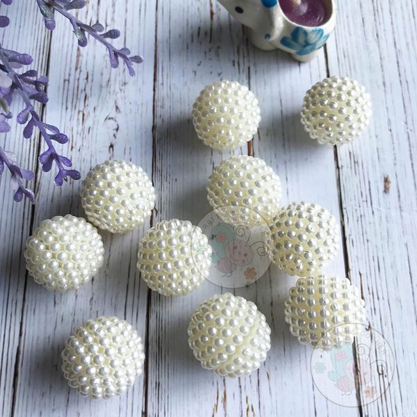 White Textured Beads - Big