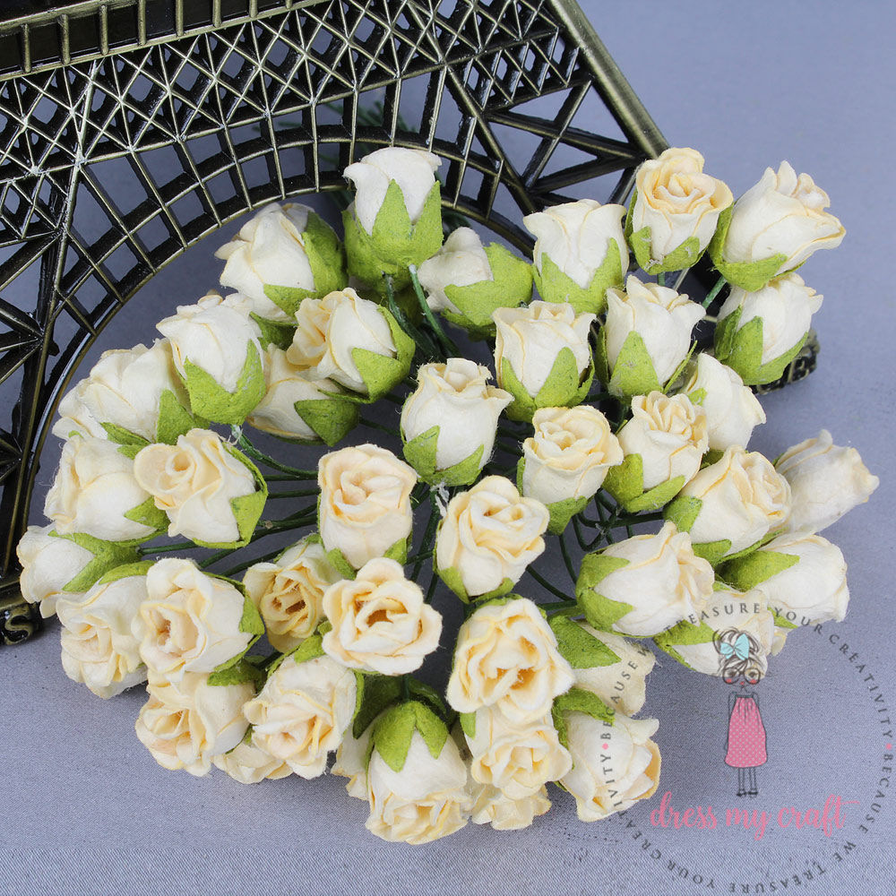 Twisted Rose Buds - Cream
