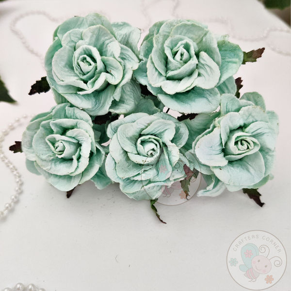 Embossed Roses - Light Blue