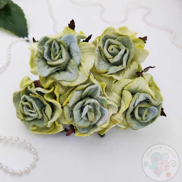Embossed Roses - Sage Green – CRAFTERS CORNER