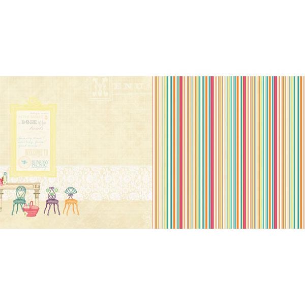 Sunday Picnic Sunday Gathering - 25 Pcs of 12" x 12" Paper