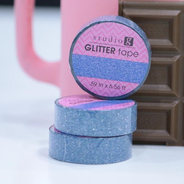 Blue - Glitter Washi Tape