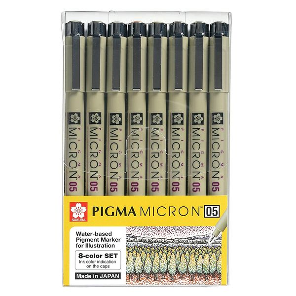 Micron Assorted Colors 05 - Set of 8