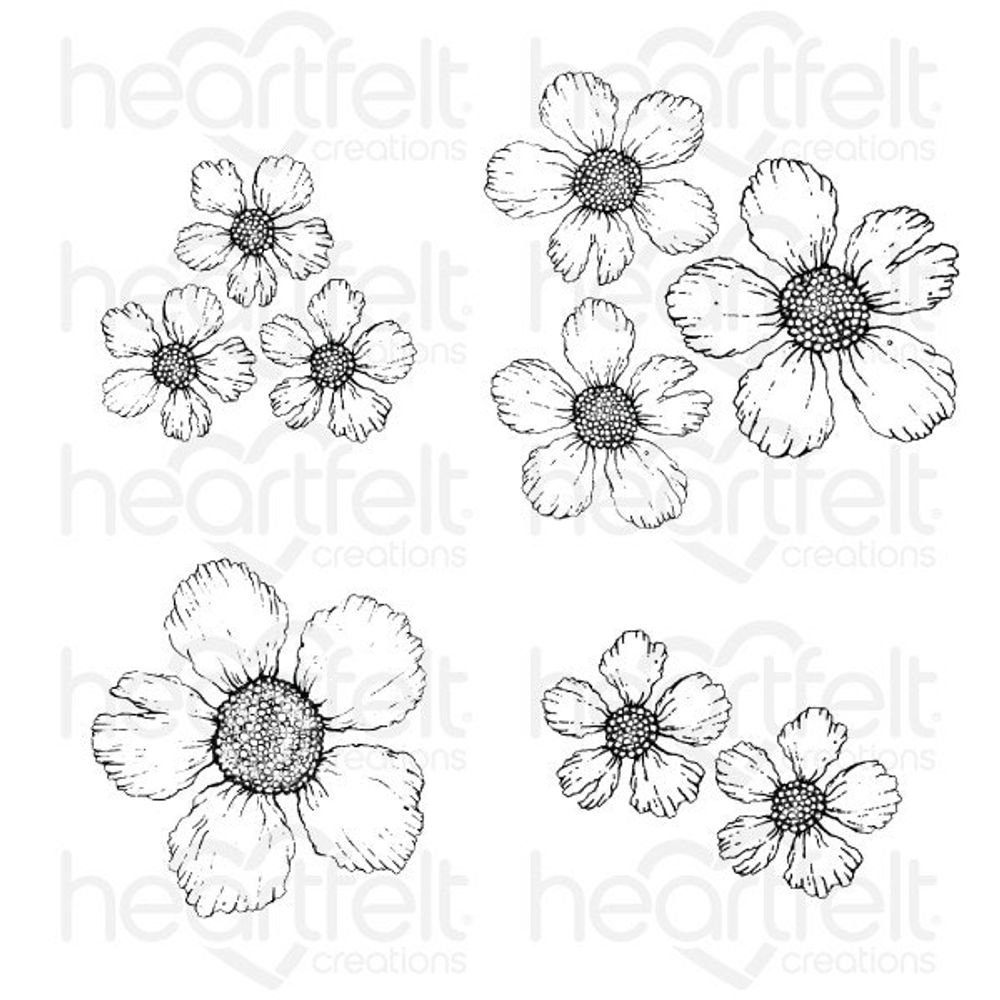 Small Wild Rose Cling Stamp Set