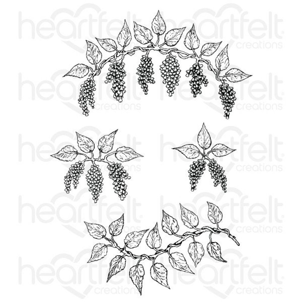 Cascading Wisteria Cling Stamp Set