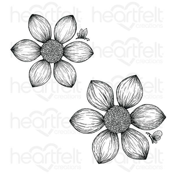 Dazzling Dahlia Cling Stamp Set