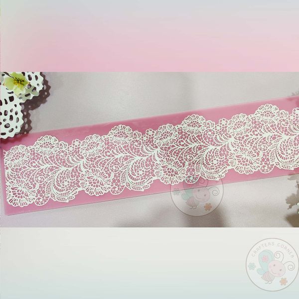 Roses With Swrils - Fondant Lace Mould