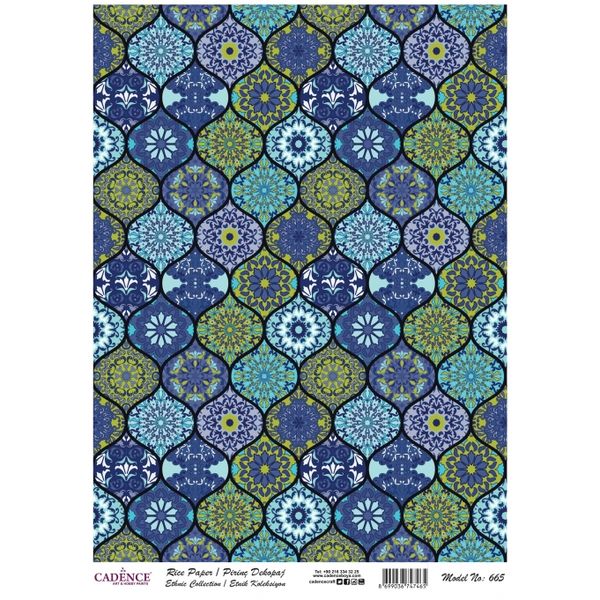 Metal Leaf Background Rice Paper A3 (Model No 665)